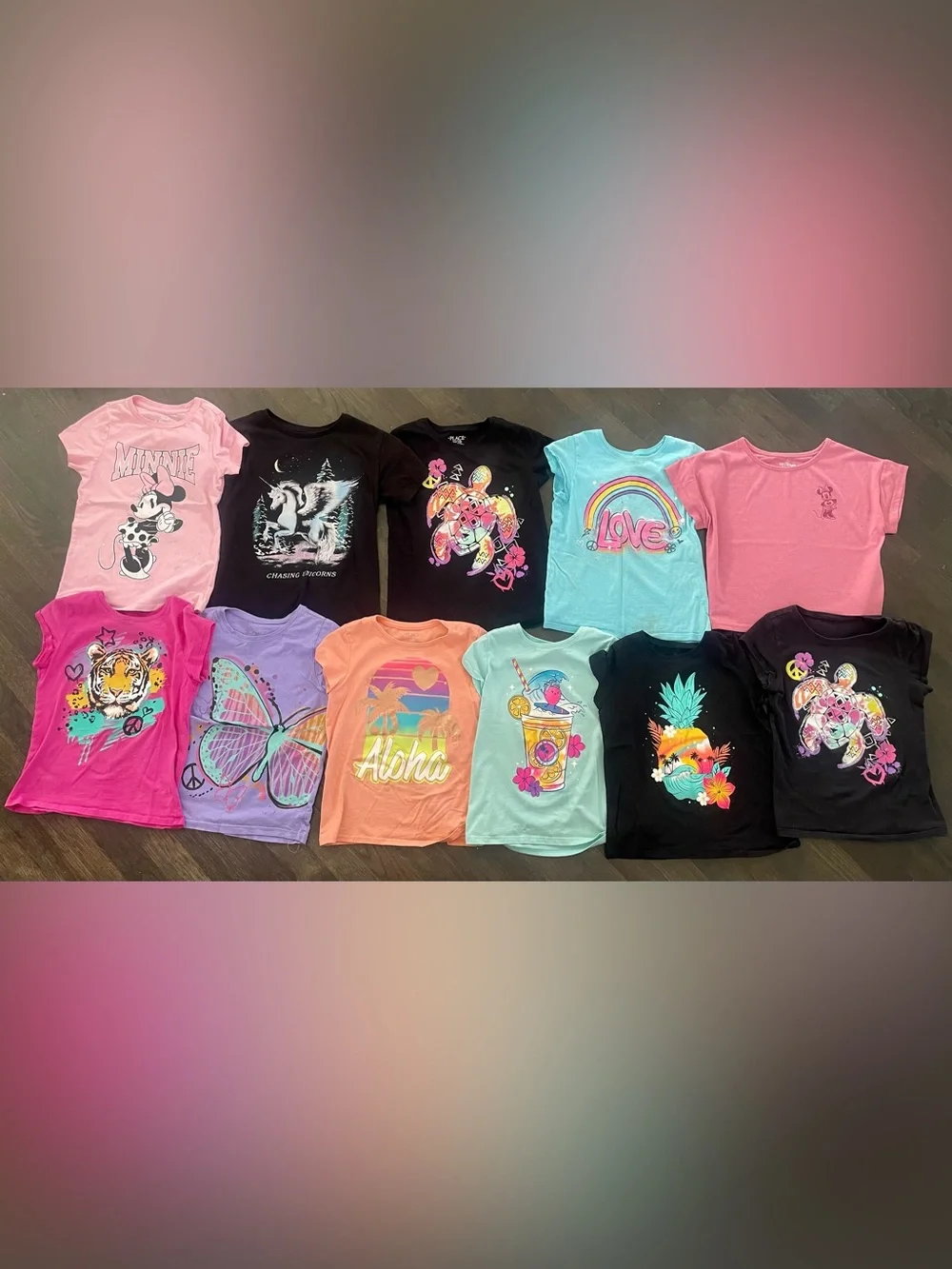 Little Girls Size 7/8 Tee’s Bundle